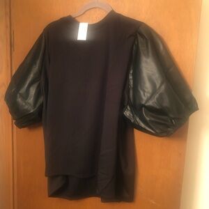 NWT Maurice’s Faux Leather Puff Sleeve Top Size 3X